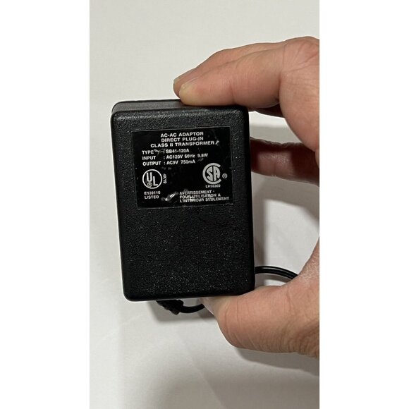 AC-AC Adapter Direct Plug-In Class 2 Transformer SB41-120A In: AC120v Out AC9v - Picture 1 of 3